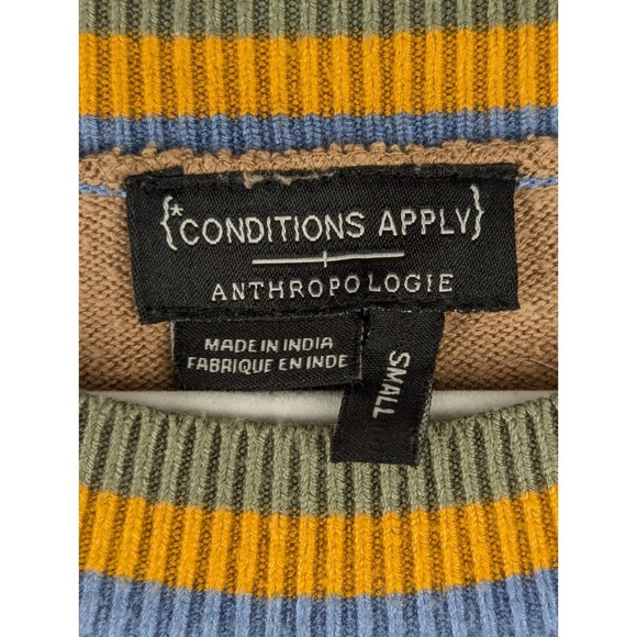 Anthropologie Cashmere Celia Knit Leopard Sweater Pullover Tan Brown S Y2K Indie - Picture 5 of 10